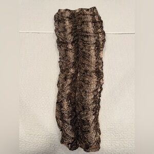 JLUXLABEL Textured Snake Print Pencil Skirt
